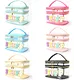 Large Capacity PVC Double-Layer Travel Cosmetic Bag Embroidered Storage Zipper Closure Water Resistant for Toiletry Bag