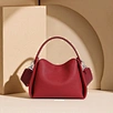 Lady Solid Color Small Waterproof Large Capacity Magnetic Closure PU Leather Pillow Shape Single Strap Tote Shoulder Parties
