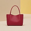 JIOMAY Women's Luxury Durable Minimalist Waterproof Microfiber Synthetic Leather Tote Bag Lichee Pattern Magnetic Handbag OEM
