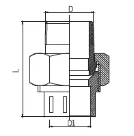 Straight Union Solderx Male thread