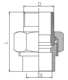 Straight Union male thread by solder (cone joint)