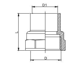 Adaptor Female threadx solder