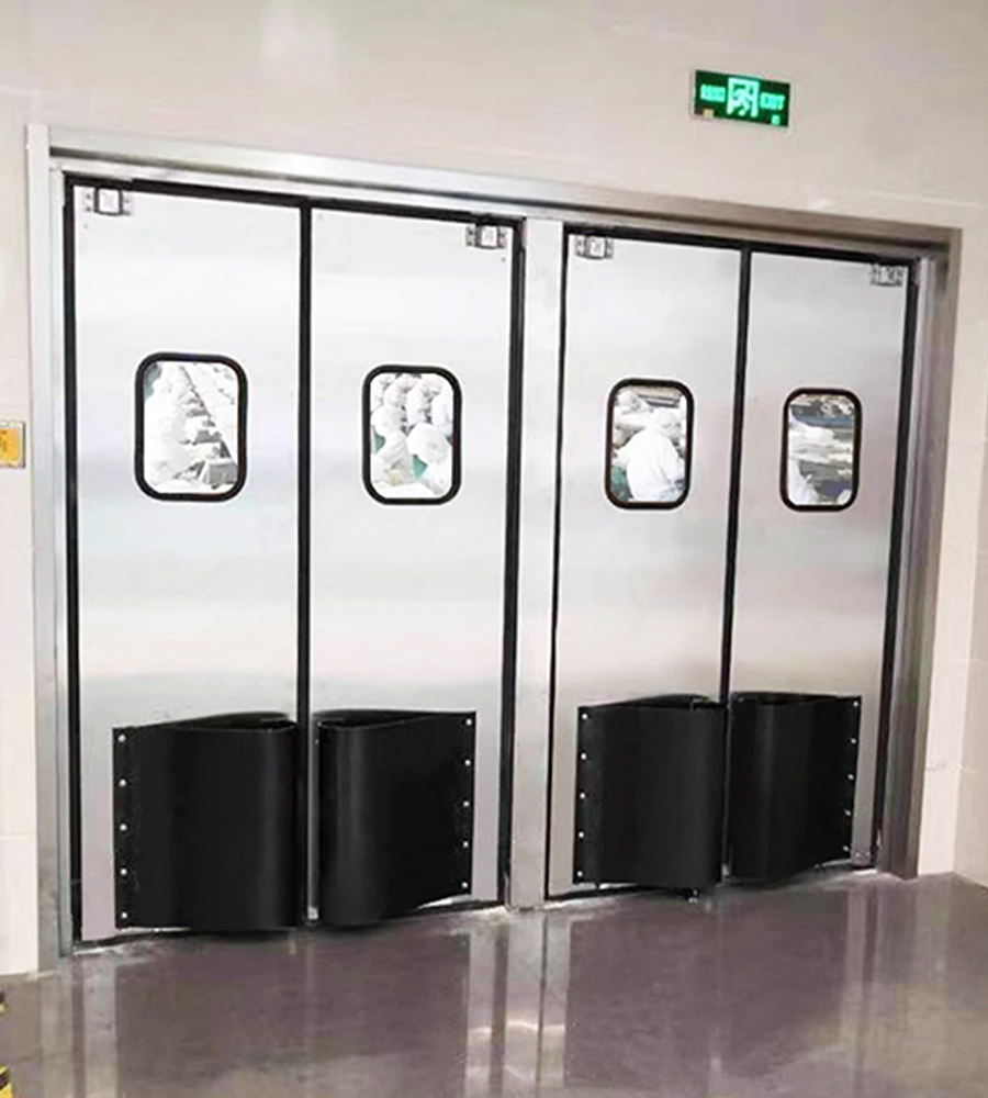 Free-swinging impact door Bidirectional crash door Swing-through impact door..impact traffic door