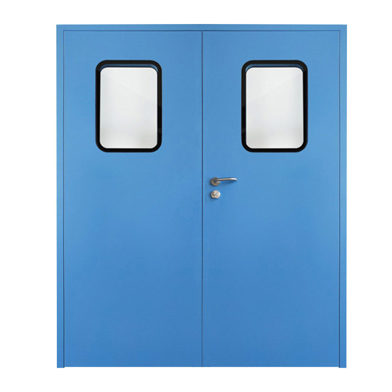Clean room double doors