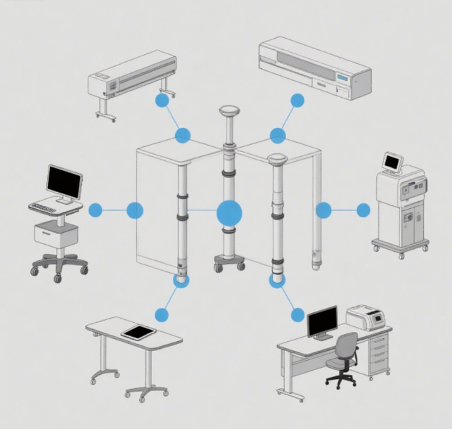 Electric lifting columns are widely used in the medical field for adjustable height applications in equipment like hospital beds, surgical tables, and patient lifts.