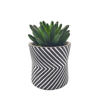 Wholesale Artificial Succulents in Cement Pots, Real Touch, Wedding/home/office Decoration