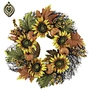 Handmade Christmas Garland Lavender Flowers Faux Daisies Green Leaves for Festive Home Wall Decor for Mother's Day New Year's