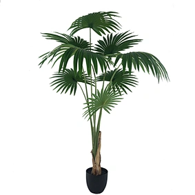 Wholesale Price Artificial Trees Green Day Decorative Style Wedding Background Plants Hawaiian Potted Palm Trees