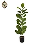 Lifelike 130cm Artificial Fiddle Leaf Fig Small Size Modern Home Greenery Indoor Tree for Living Room Office Made of PE