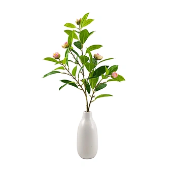 Decorative Matte PE Planter + High-Simulation Faux Rose Bouquet Handmade Modern Design for Valentine's Day & Mother's Day