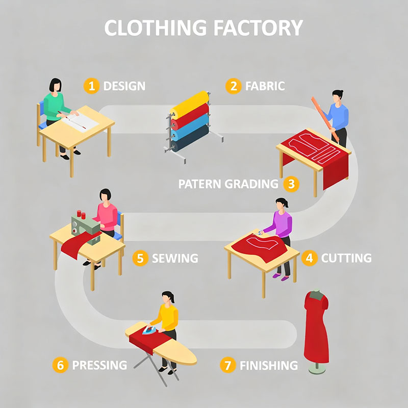 women clothing manufacturer process