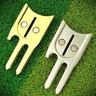 Wholesale Manufacturer Free Laser Custom Design Your Personalized Logo 6-in-1 Metal Pitch Fork Golf Divot Repair Tool