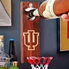 Custom Metal Creative Wall Mount Wooden Fridge Magnet Wall Mounted Beer Bottle Opener With Basketball Net