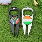 Wholesale Bulk Blank Metal Golf Multi Function Divot Tool  Custom Bottle Opener Divot Tool with Removable Ball Marker