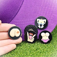 Wholesale Manufacturer  Customised 19mm Copper Small Box Enamel Cars Football Nearest Pin Blank Golf Ball Marker Engrave Bulk