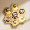 Hexagon Water Teardrop Soporte Para Medallas Display Custom Frame Bib Rack Wall Shelf Stand Wood Diy Sports Metal Medal Holder