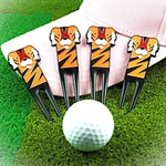 Wholesale Manufacturer Custom Professional Luxury Tiger Suit Pitch Fork Golf Divot Repair Tool and Divot Tool Set