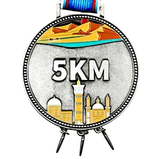 Custom Marathon Triathlon Running Events Manufacturer Free Design Low MOQ 50pcs Personalized Awards Making Sport Medals Ribbons