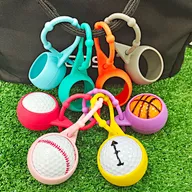 Silicone Mini Portable Waterproof Durable Adjustable Golf Ball Holder Bag Protective Golf Pouch Bag with Buckle Golf Accessories