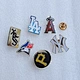 American Enamel Baseball Badge Pins Cap Clubs Custom Logo Baseball Lapel Pin Badge Baseball Hat Pins