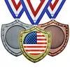 Wholesale Cheap  2024 Fiesta Sports Medalla De Metal Deportivas Gold Medal Trophies Blank Medals Plaques