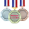 LY Wholesale Blank Medal Factory Spot Supply Manufactural Prize 3D Metal Crafts Custom Creative Gold Silver Bronze Sports Medals