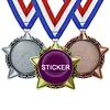Golden Supplier Cheap Custom Metal Star Sport Blank Medals for Sublimation and Ribbons
