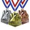 LY Wholesale Zinc Alloy Bowling Medal Gold Medallas Medals Sports Metal