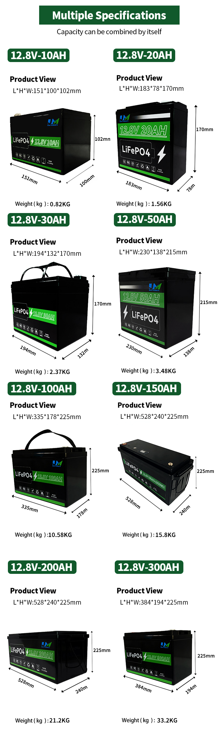 12 volt ion lithium batteries​