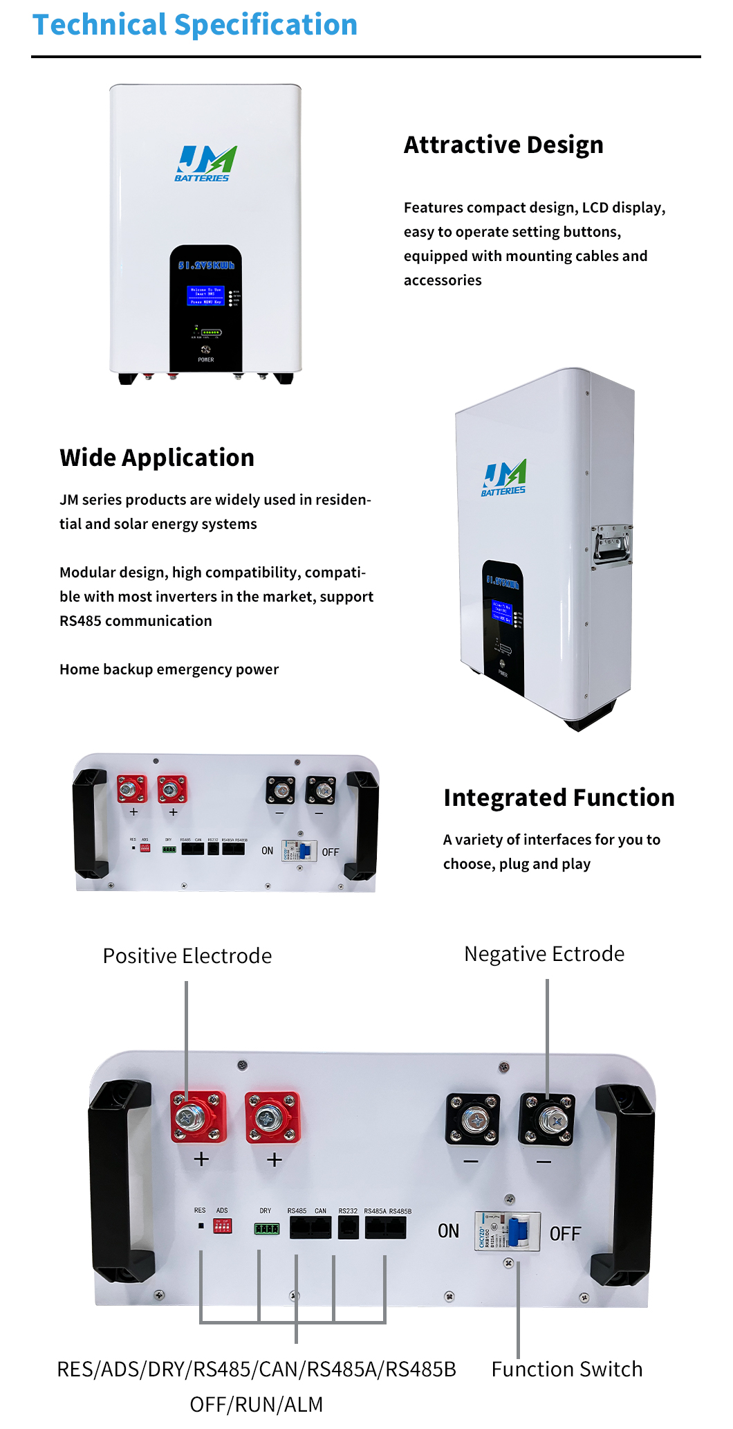 48V 51.2V home lithium battery
