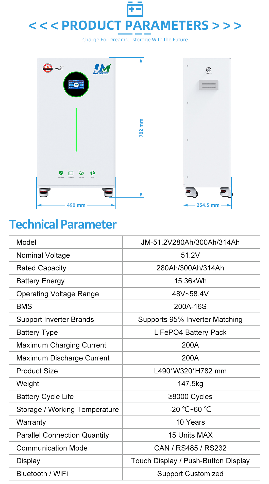 Solar LiFePO4 Energy Storage Battery