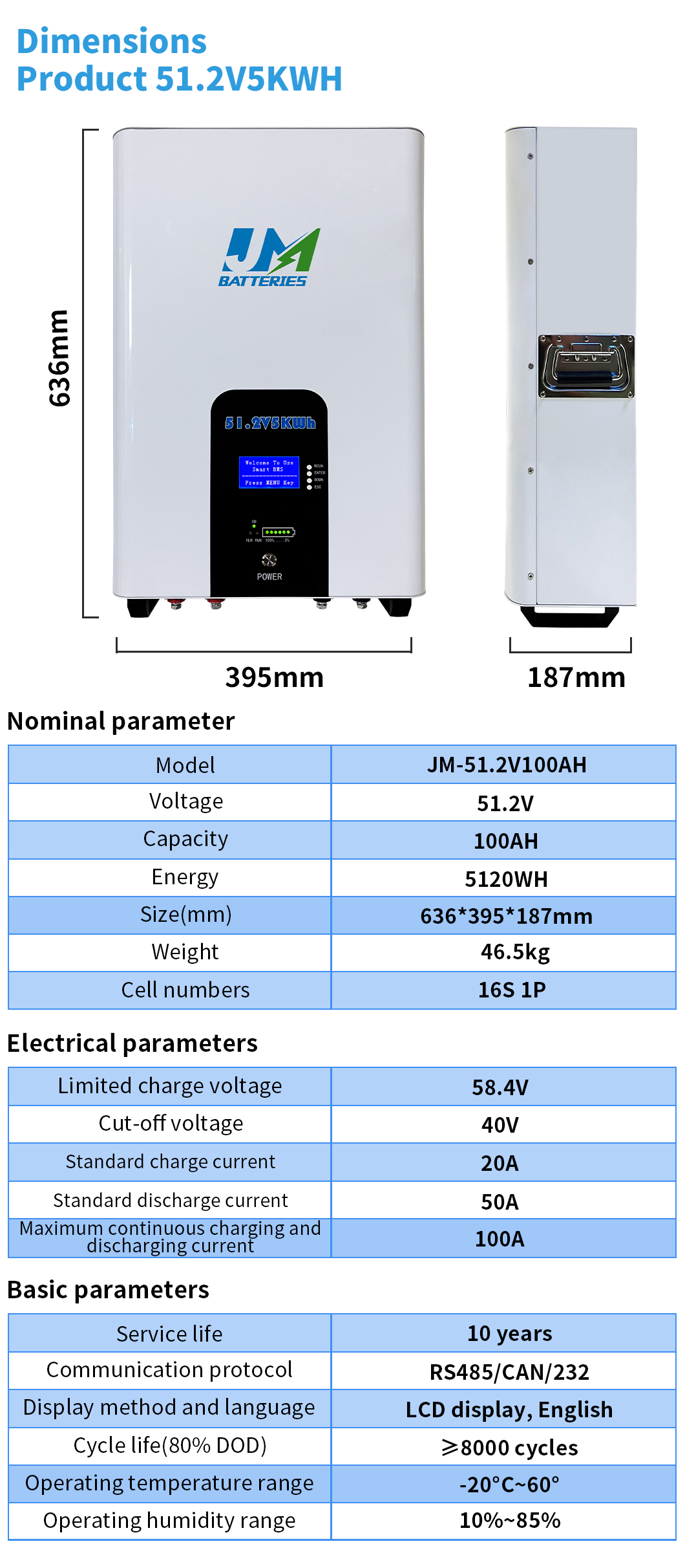 5kWh solar storage battery