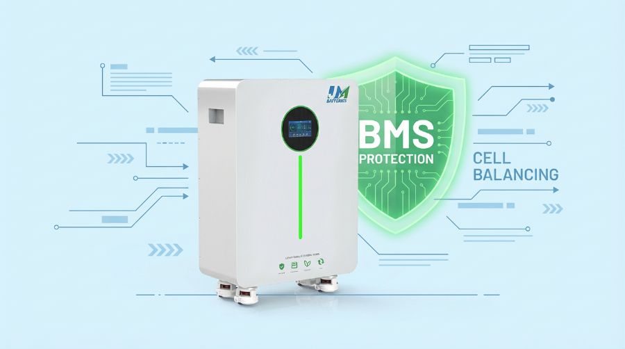 JMEnergyTech Battery Management System BMS cell balancing protection for 15kwh lithium battery