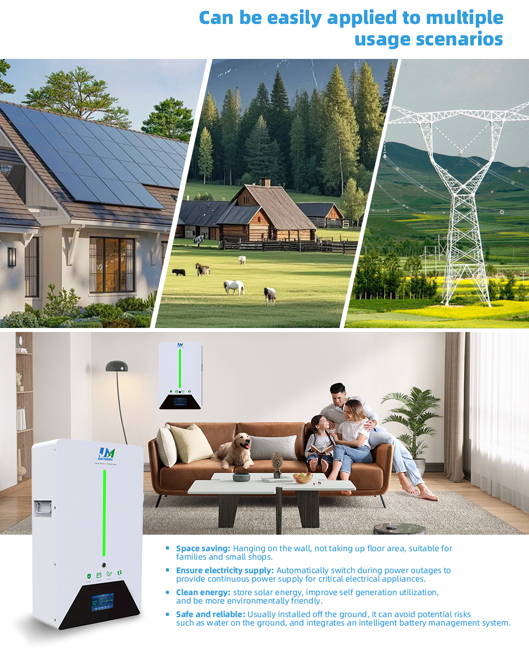 51,2 V 100 Ah 5 kWh Lithium-Solarbatterie