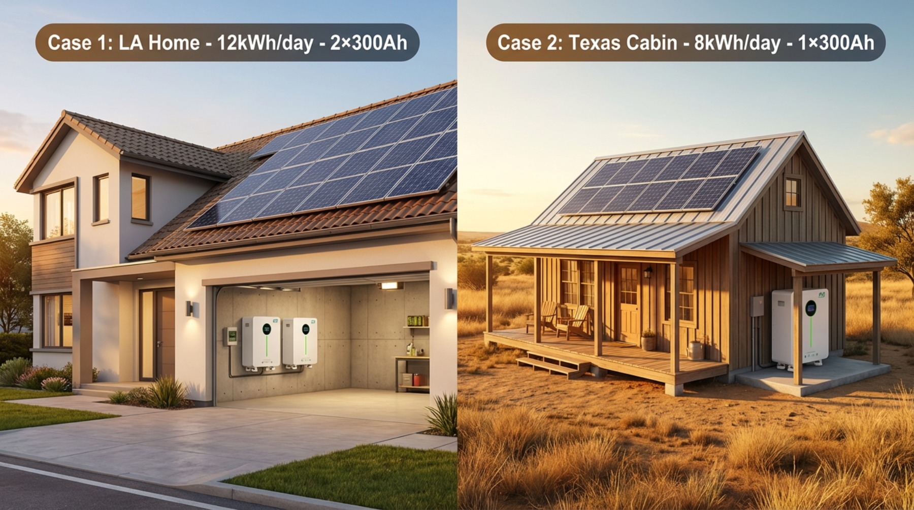 Fallstudien von JM Energy LiFePO4-Solarbatterien zur Stromversorgung von Häusern in Los Angeles und Austin, Texas