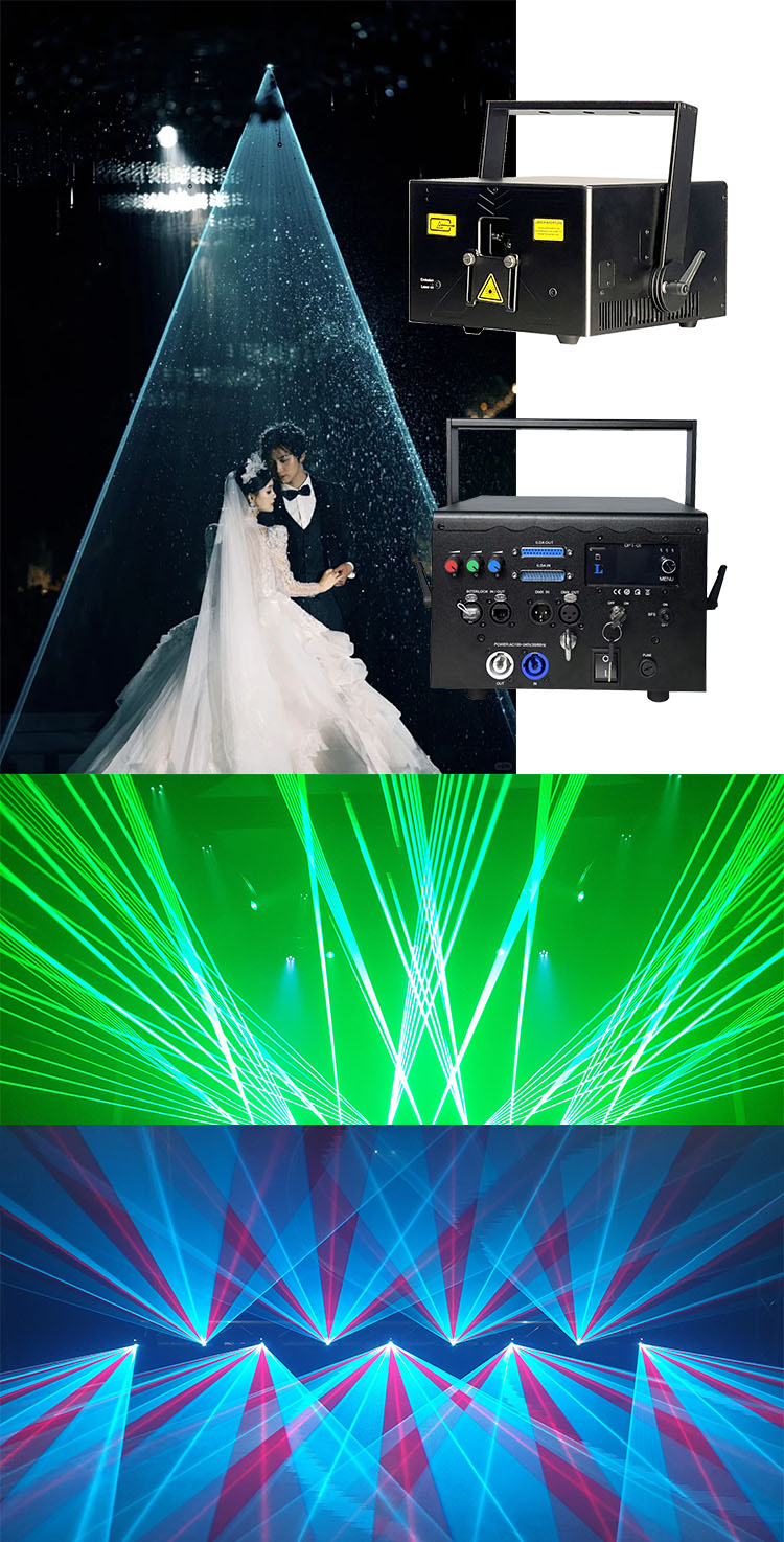 Sistema de exhibición láser de 14W RGB