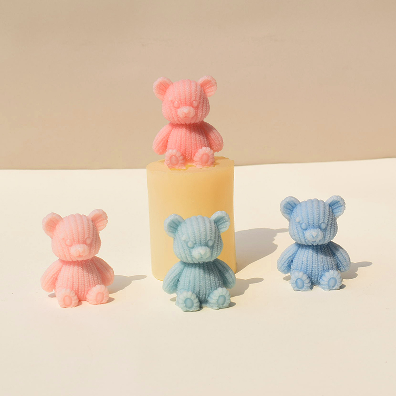 Moldes de hielo de oso 3D Adorable diseño de peluche