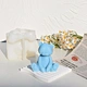 Creative Handmade 3D Bear Scented Candle Silicone Mold Food Grade Heat Resistant Cute Number Shape Resin Material Packaging Bag