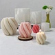 3D Morning Glory Flower Design Candle Mold Swirl Sculpture Pillar Candle Soap Silicone Mold for Making Candle