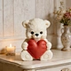 3D Silicone Mold of Bear Holding Heart with Both Hands for Candle Resin Plaster DIY Craft Decoration