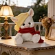 Cute Sitting Rabbit With Scarf Aromatherapy Candle Silicone Baking Cake Mold Diffuser Plaster Ornament Molds