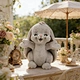 Cartoon Bunny Open Arms Silicone Mold 3D DIY Home Decor Easter Candle Mould for Resin Concrete Bag Pack