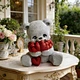 Large Bear Holding Heart Silicone Mold Handmade Gypsum Mousse Chocolate Cake Baking Tool Decor