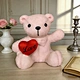 Waving Bear With Heart Aromatic Candle Silicone Mold DIY Soap Making Gypsum Moulds For Valentine's Day Wedding Decoration