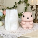 Double Bowknot Bunny Silicone Candle Molds Design Animal Bunnies Wax Mould Easter Home Decor Silicone Mold