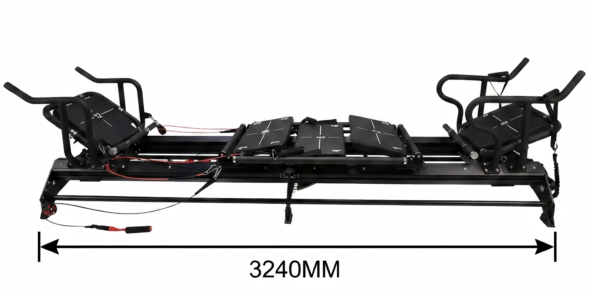 Mega Pro+ commercial high intensity pilates reformer 3240mm