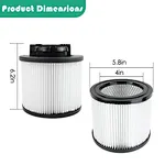 HEPA cartridge filter replacement
Dewalt shop vac filter
4-5 6-16 gallon vacuum cleaner
DXVC4001 DXVC4002 DXVC4003 replacement
Vacuum cleaner parts for home appliances
car vacuum cleaner filter
RV vacuum cleaner filter
garage vacuum cleaner filter
househo