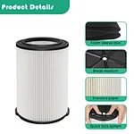 Vacuum Cleaner Parts
Vacuum Cleaner Parts Industrial Hepa Filter For Shop Vacs Ridgids
Hepa Filter For Shop Vacs Ridgids VF4000 72947 1 Layer Wet Dry 5 to 20 Gall