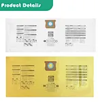 Vacuum Cleaner Dust Bags For Sho p Vacs 90662 10-14 Gallon Disposable Collection Filter Bag
Sho p Vacs 90662 10-14 Gallon
Disposable Collection Filter Bag