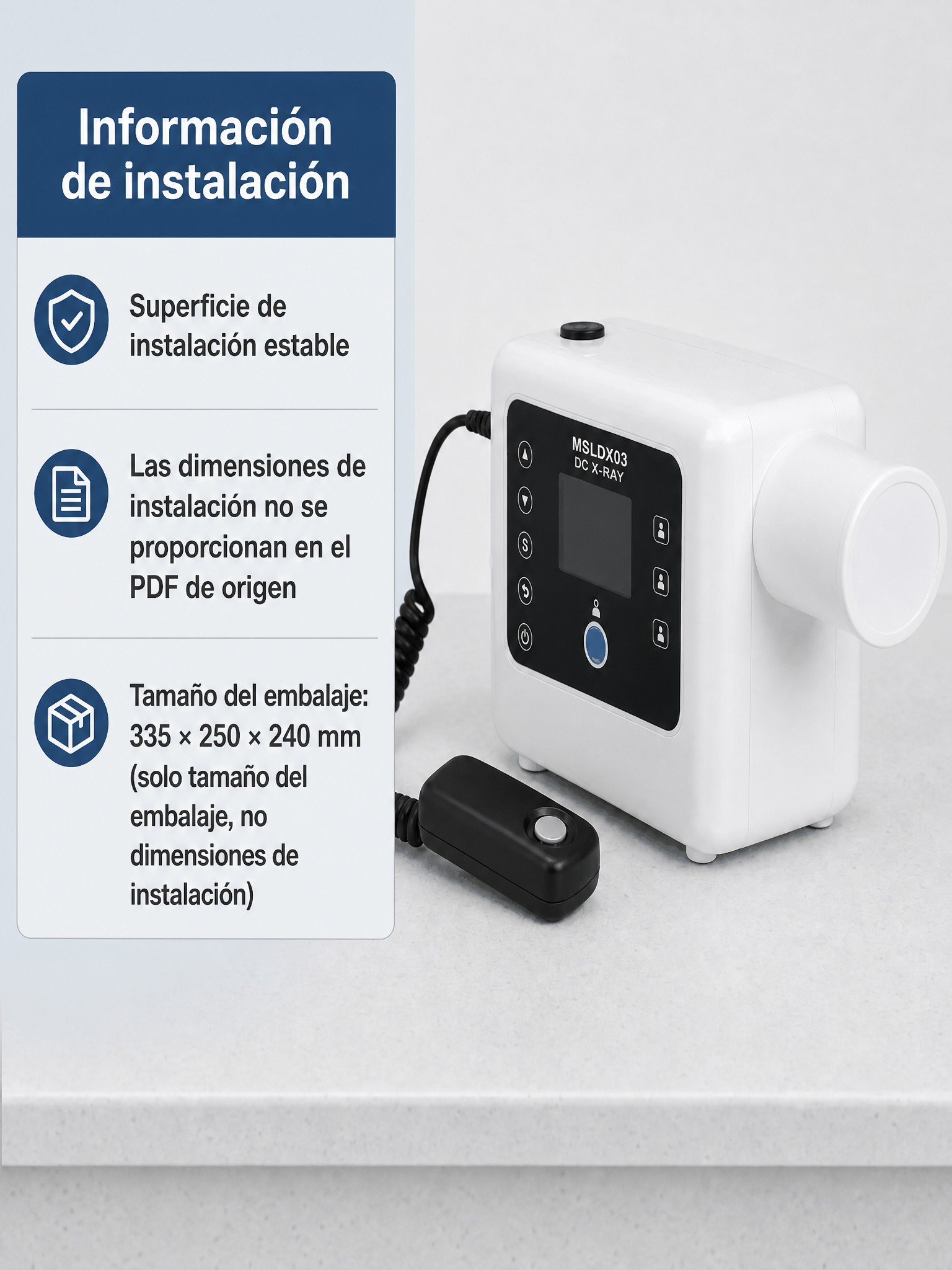MSLDX03 dental X-ray machine parameters